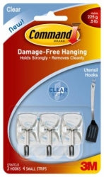 Clear Hooks Command Adhesive Utensil 17067Clr