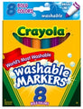 Marker Crayola Bold Thick Washable Pk8