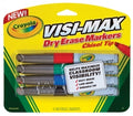 Marker W/B Crayola Visi Max Dry Erase 4'S Asst Colours