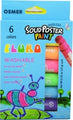 Crayon Stick Osmer Poster Paint Fluro Washable 6 Colours