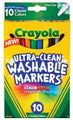 Marker Crayola Ultra Clean Washable Fineline Classic Colours Pk10