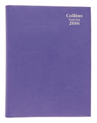 Diary Vanessa Colours Collins A4 Wto Assorted Purple/Pink/Blue/Red