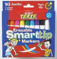 Marker Texta Smart Tip Jumbo Erasable Bx10