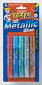 Glue Texta 10.5Ml Metallic Asst Col Pk5