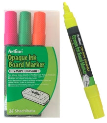 Marker W/B Artline 4 Mm  Fluoro Asst   Wlt 4