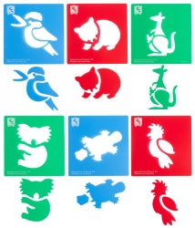 Stencil Ec Australian Animals 190X190Mm