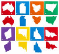 Stencil Ec Australian States 210X210Mm Set Of 8