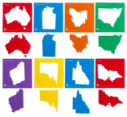 Stencil Ec Australian States 210X210Mm Set Of 8
