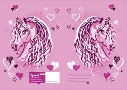 Book Jacket Spencil 9X7 Exercise Pink Horse
