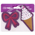 Bag Tags Skweek Rubber Purple Pk2