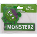 Bag Tags Skweek Rubber Green Pk2