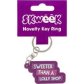 Key Ring Skweek Novelty Rubber Purple