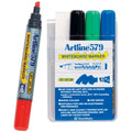 Artline Whiteboard Marker 579 5mm Chisel Nib Assorted - Wallet of 4