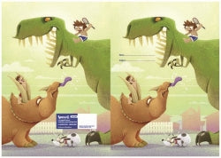 Book Jacket Spencil 9X7 Exercise Dinosaurs