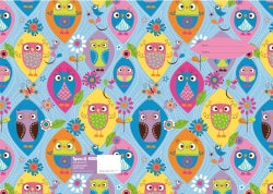 Book Jacket Spencil 9X7 Exercise Happy Owls