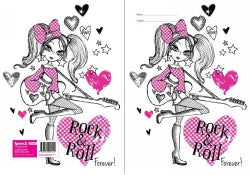 Book Jacket Spencil 9X7 Exercise Rock & Roll Girl