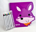 Stationery Set Spencil Pack 3 Fox Notebook & Crayons
