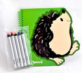 Stationery Set Spencil Pack 3 Hedgehog Notebook & Crayons