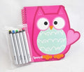 Stationery Set Spencil Pack 3 Owl Notebook & Crayons