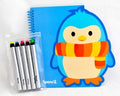 Stationery Set Spencil Pack 3 Penguin Notebook & Crayons