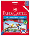 Pencil Coloured Faber R/Range Water/Col Pk48