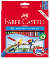 Pencil Coloured Faber R/Range Water/Col Pk48