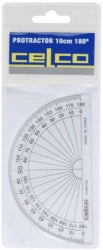 Protractor Celco 10Cm 180 Deg'S Half Circle