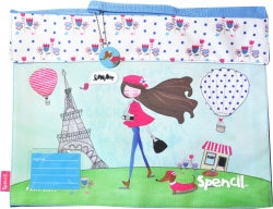 Library Book Bag Spencil Paris Girl