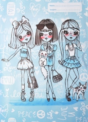 Book Jacket Spencil A4 Fashion Friends