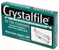 Paper Fastener Crystalfile Two Piece Steel - Box of 50