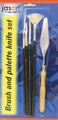 Paint Brush Jasart & Palette Knife Set
