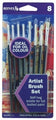 Paint Brush Reeves Hog Bristle Oil Purple Handle Set 8