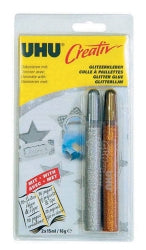 Glue Uhu Creativ Glitter Gold & Silver
