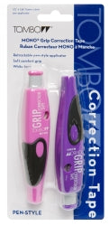 Correction Tape Mono Grip Tombow 5Mmx6M Pen Style Twin Pack Purple/Pink