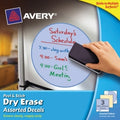 Decals Avery Peel & Stick Dry Erase 254X254Mm 3 Asst Shapes
