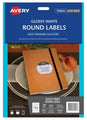Label Avery Events & Branding L7100 Round Gloss 12 Up 60Mm Pk10