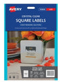 Label Avery Events & Branding L7095 Square Clear 20 Up 45X45Mm Pk10