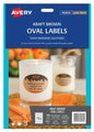 Label Avery Events & Branding L7139 Oval Kraft 18 Up 63.5X42.3Mm Pk10