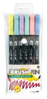 Pen Tombow Brush 6 Pastel Shades