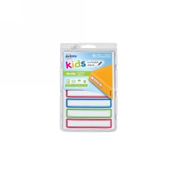 Labels Writable Avery 89X16Mm Pk35 Kids Id Blue/Green/Red