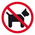 Sign Apli S/Adh Pk1 Dogs Forbidden