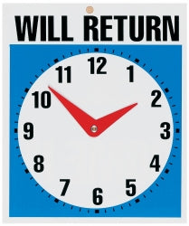 Sign Headline 190X305Mm Will Return Clock
