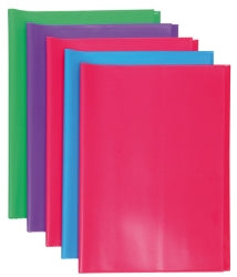 Book Jackets C/Land A4 Solid Colours 4 Asst Pk5