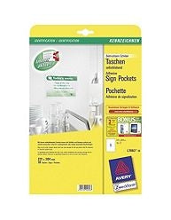 Adhesive Sign Pocket Avery A4 Pk10 Clear