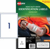 Label Avery Inkjet H/Duty White 1Up Pk10