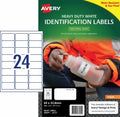 Label Avery Inkjet J4773 H/Duty White 24Up Pk10
