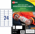 Label Avery Inkjet J4773 H/Duty White 24Up Pk10