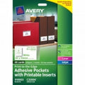 Label Avery Adhesive Pockets W/Printable Inserts 5 Sheets 8Up