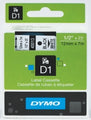 Dymo Label Tape D1 12mmx7m Black On White