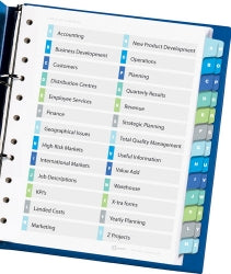 Dividers Avery A4 L7411-Az Readyindex A-Z